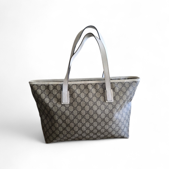Gucci Gray Monogram Tote Bag - Picture 2 of 14